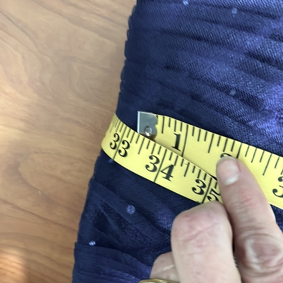 Monique Lhuiller Navy Sequin Lace Gown NWT - Picture 7 of 13